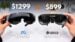 Side-by-side comparison of Meta VR and URXR One headsets
