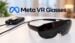The front profile of the new lightweight Meta VR glasses.