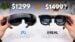 Side-by-side comparison of Meta VR glasses and XREAL Aura.