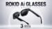 Black Rokid Air Glass Style smart glasses resting on a desk.