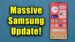 Samsung Galaxy smartphone displaying the software update screen.