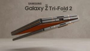 Concept rendering of a Samsung slidable phone with a rollable screen