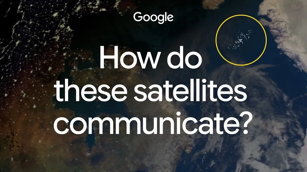 A diagram showing Google Project Suncatcher's space-based network.