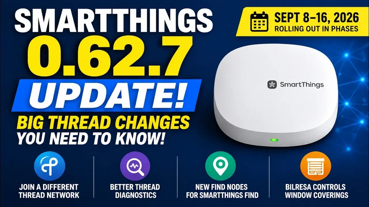 Thread network configuration screen in the SmartThings app