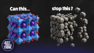 Close-up of emerging sodium-ion battery cells.