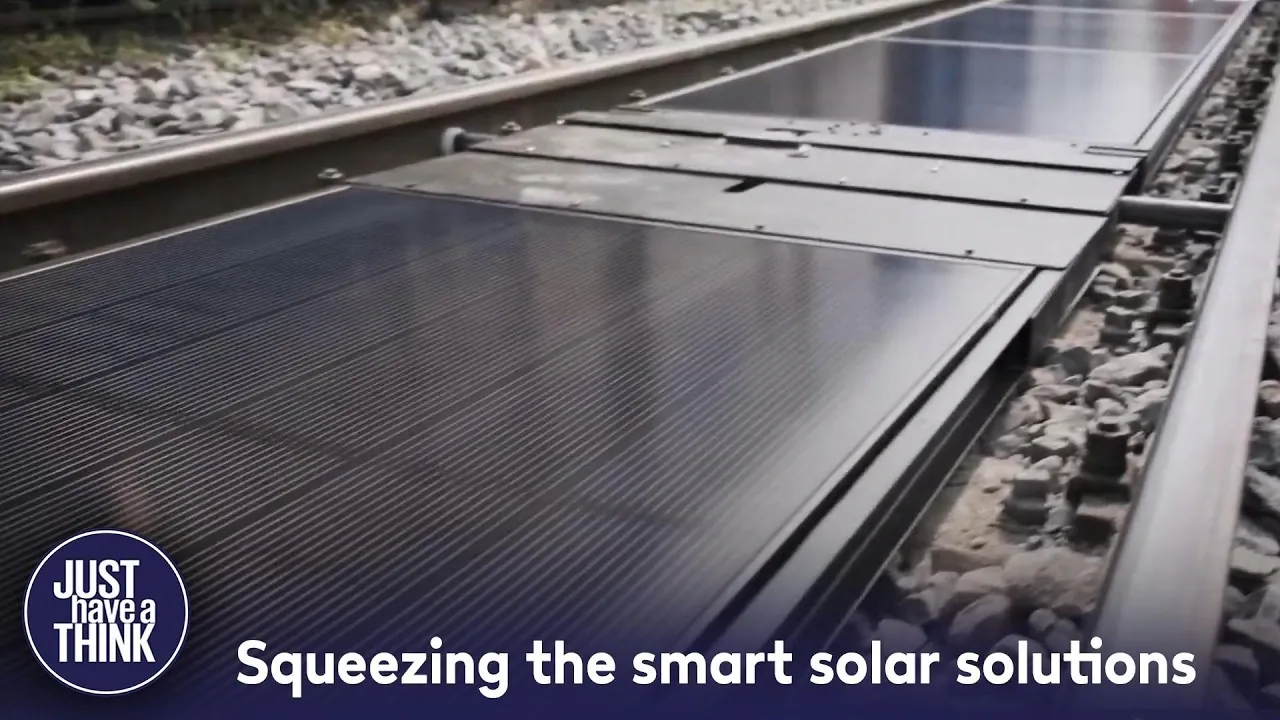 Sun-Ways solar power station installed on an operational railway.