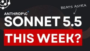 Anthropic Sonnet 5.5 logo displayed on a digital screen