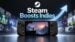 The Steam storefront showing personalized game recommendations based on user tags.