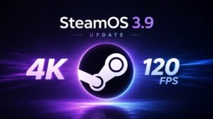 The SteamOS 3.9 desktop interface displaying new settings.