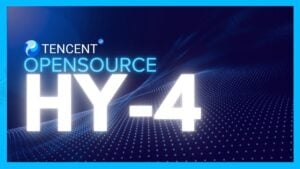 The Tencent HY4 logo and model architecture diagram.