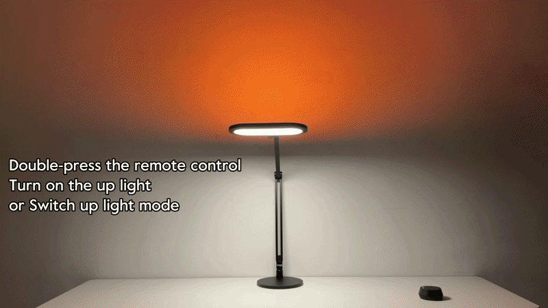 Adjust task lighting and ambient light with one wireless dial.