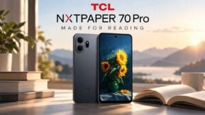 Front view of the TCL NXTPAPER 70 Pro smartphone.