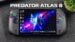 Front view of the Acer Predator Atlas 8 handheld gaming console.