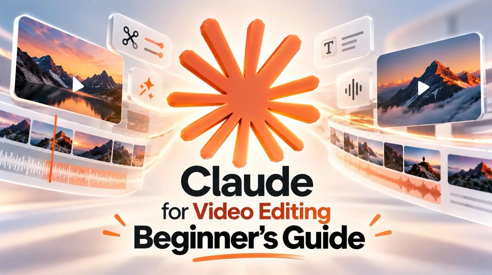 Claude AI chat interface showing video editing prompts.