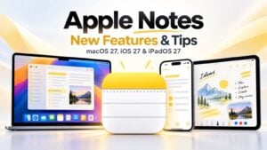 Apple Notes interface on a smartphone running iOS 27