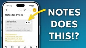 A person scanning a paper document using the iPhone Notes app.