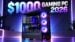 A fully assembled $1000 budget gaming PC inside an NZXT S50 RGB case.