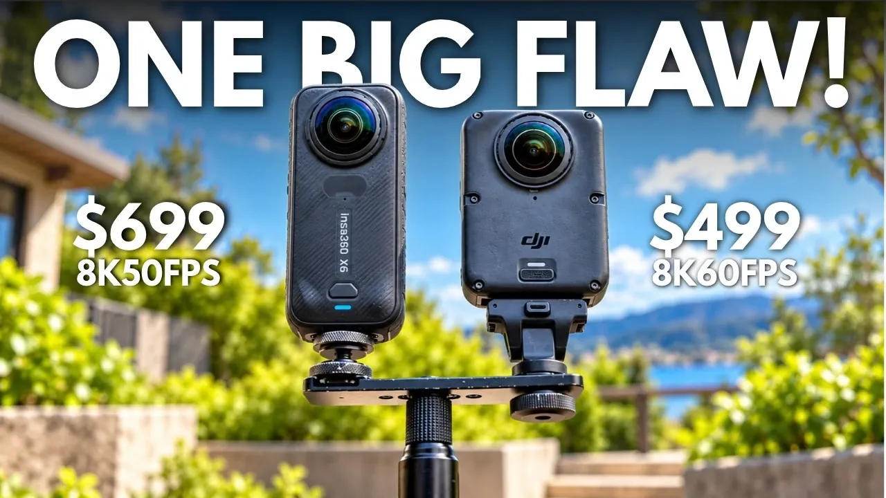 The Insta360 X6 action camera recording outdoors.
