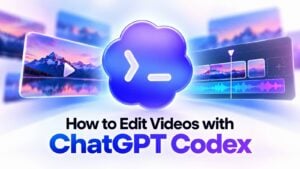 The ChatGPT Codex application interface on a desktop computer monitor.