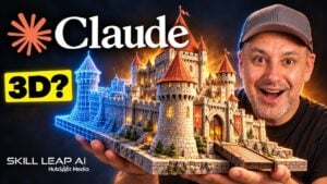 A walkable 3D environment generated using Claude AI code features