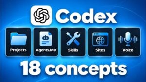 The main project dashboard of the Codex AI interface.
