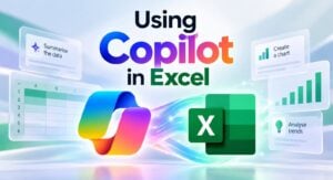 A financial dashboard created in Excel using Copilot