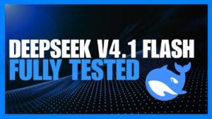 Bar chart showing DeepSeek V4.1 Flash performance metrics.
