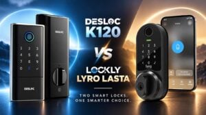 Side-by-side comparison of the Deslock K120 and Lockly Lyro Lasta