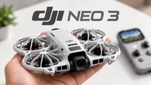 Leaked design of the DJI Neo 3 compact drone