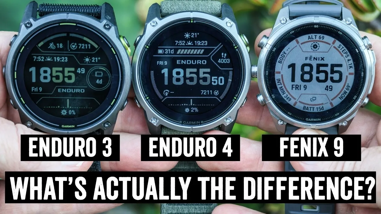 Silver titanium bezel of the Garmin Enduro 4 smartwatch.