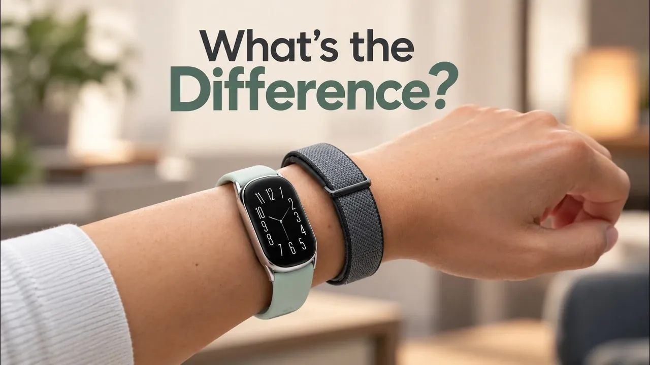 The Fitbit Edge displaying outdoor workout stats using its built-in GPS.