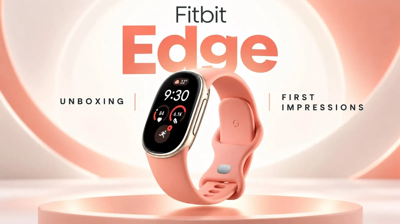 A close-up of the 1.34-inch AMOLED display on the Fitbit Edge.