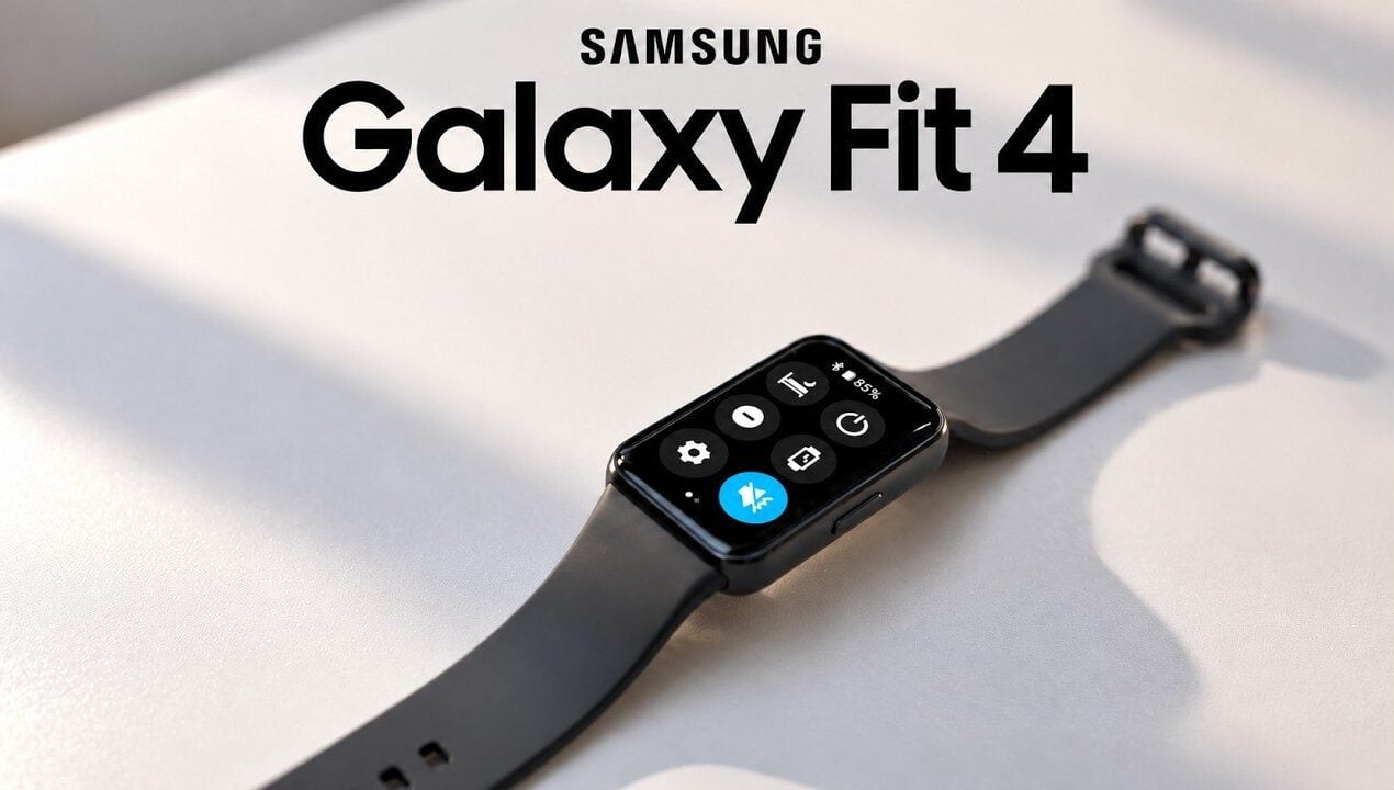 The slim rectangular display and rounded corners of the Samsung Galaxy Fit 4