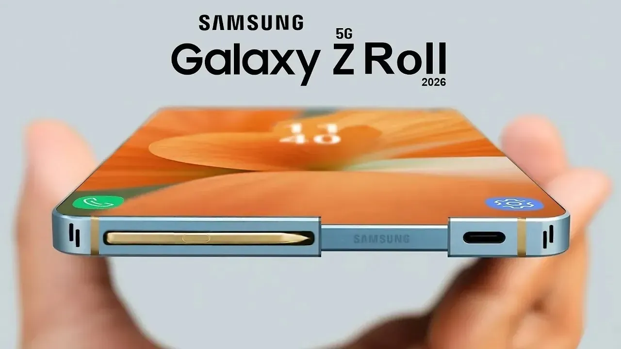 Illustration of rollable display related to the article topic.