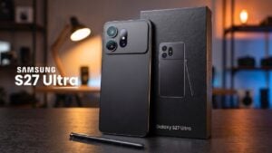 Concept render of the rumored Samsung Galaxy S27 Ultra smartphone