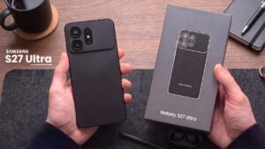 Concept render of the Samsung Galaxy S27 Ultra showing unofficial design features.
