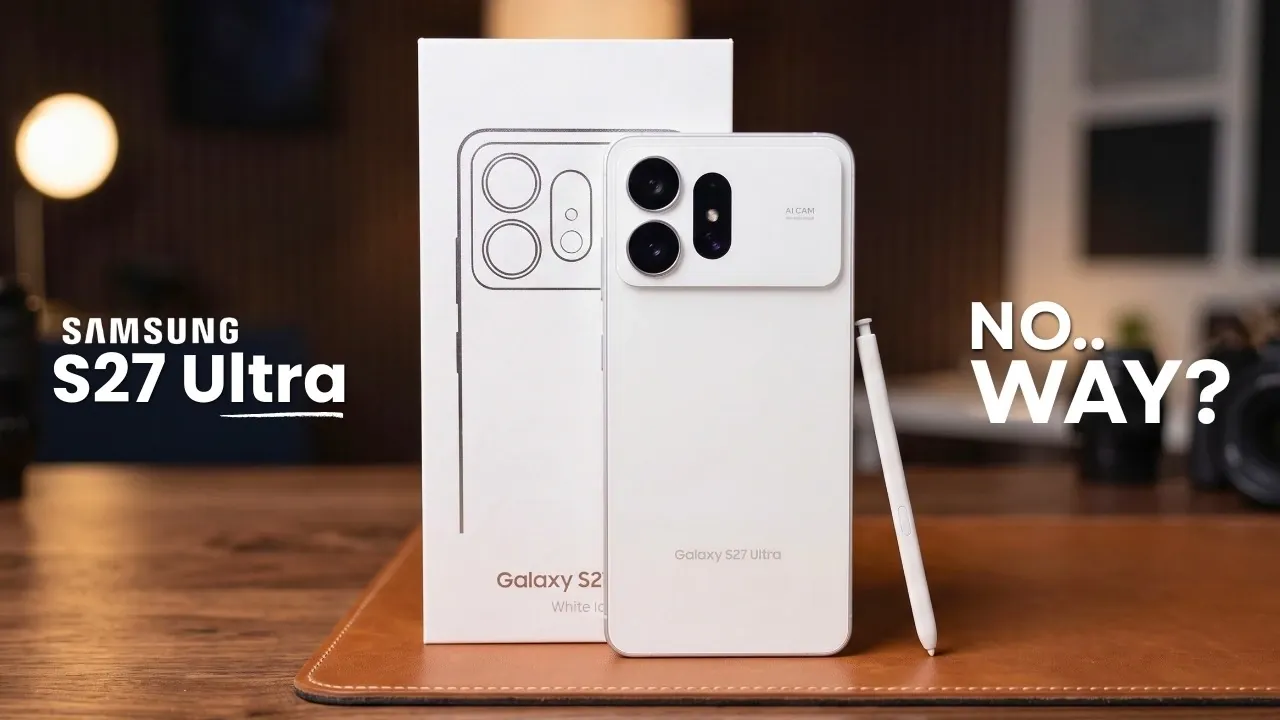 Close-up illustration of the expected 200 MP main camera and lenses on the Galaxy S27 Ultra.