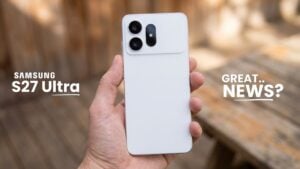 Concept render of the rumored Samsung Galaxy S27 Ultra smartphone.