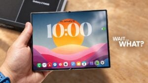 Mockup of the potential Samsung Galaxy Z Fold 9 showing its outer display