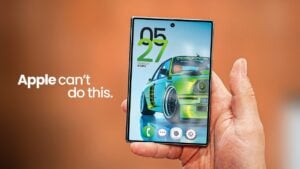Concept render of the rumored Samsung Galaxy Z Fold 9 showing a thin side profile.