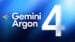 Google Gemini 4 Argon logo displayed on a digital screen.