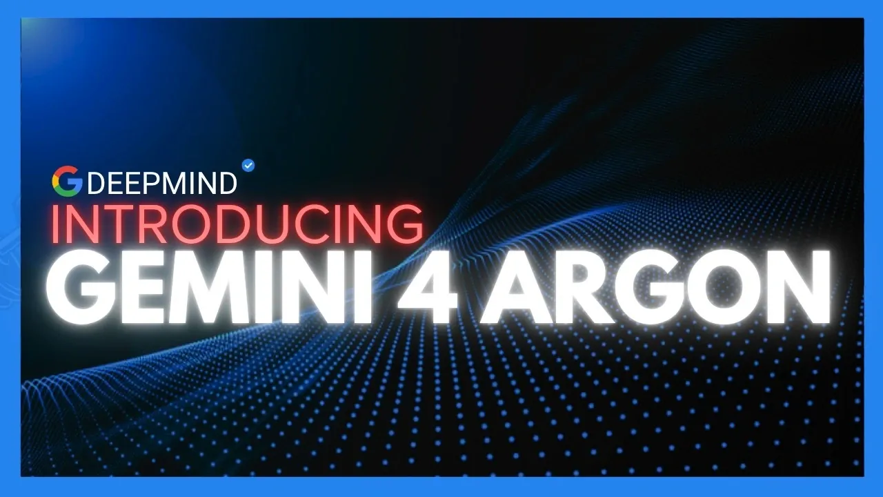 A chart comparing Gemini 4 Argon benchmark scores against competitors.
