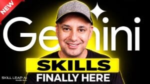 Google Gemini skills menu showing available automation options