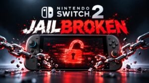 Homebrew launcher menu displayed on a Switch 2 screen