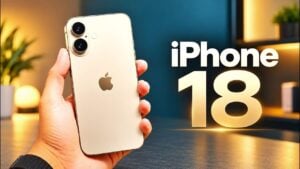 Concept render of the standard iPhone 18 showing a smaller dynamic island.
