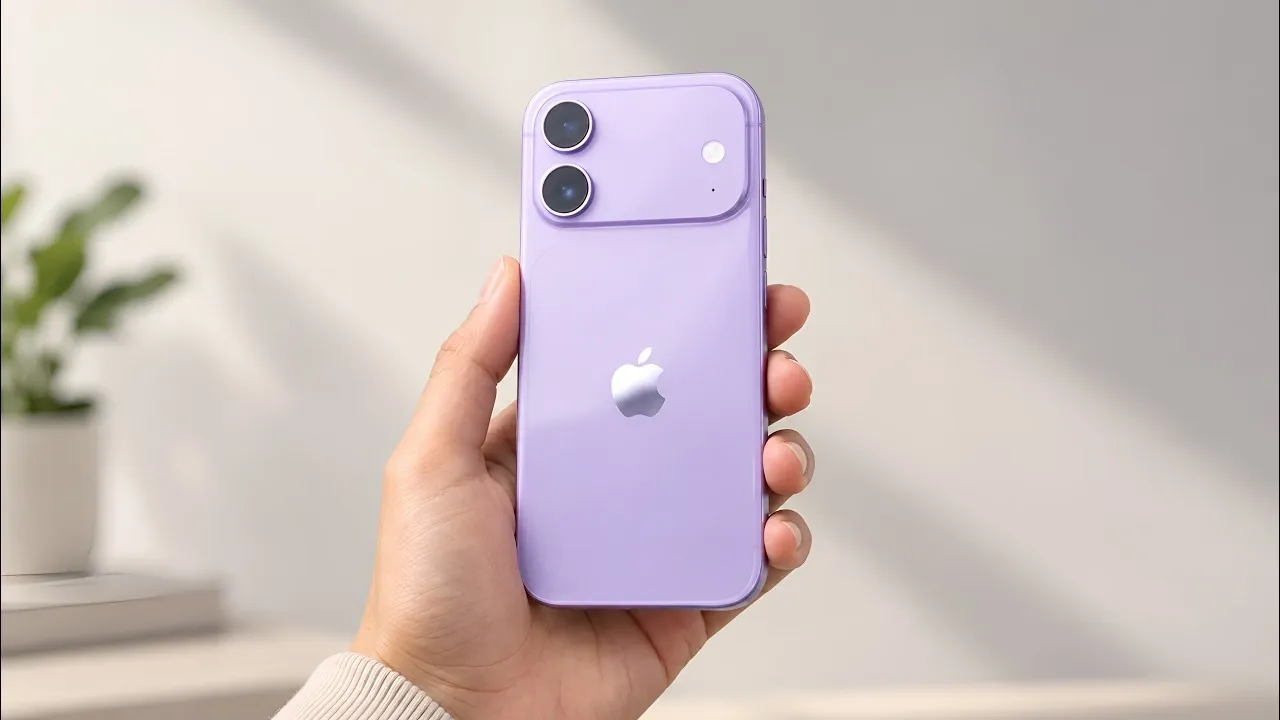A mock-up of the iPhone 18 highlighting potential design changes.