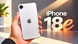 Concept render of the rumored iPhone 18e smartphone design.