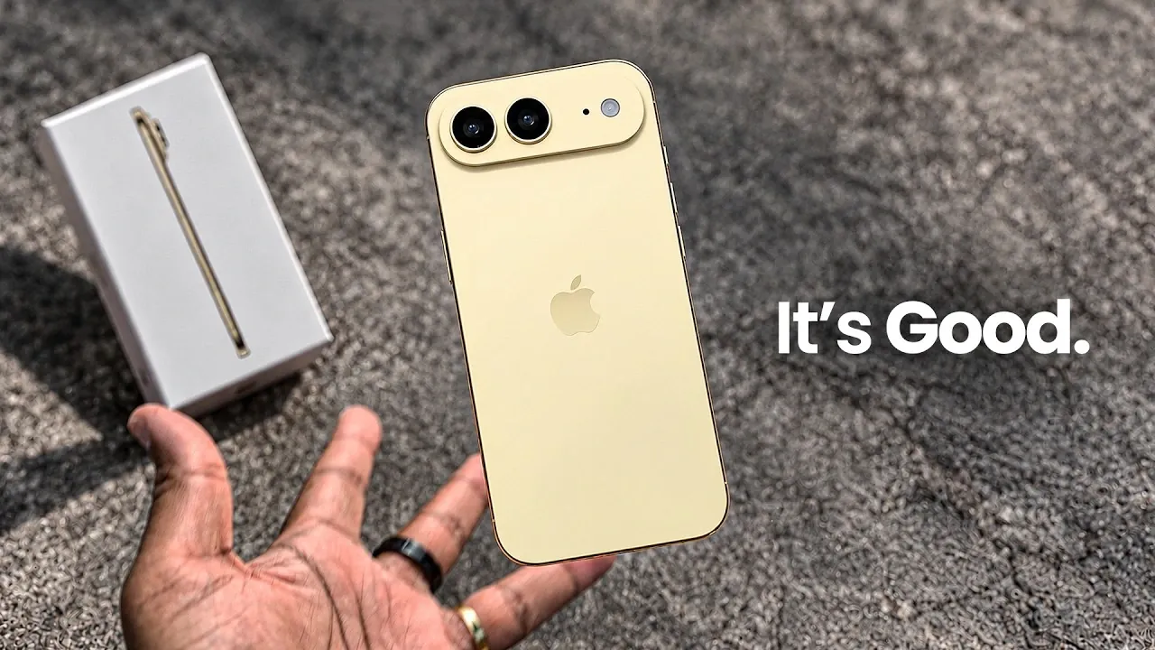 A side-profile view highlighting an ultra-thin 5.2 mm smartphone chassis.