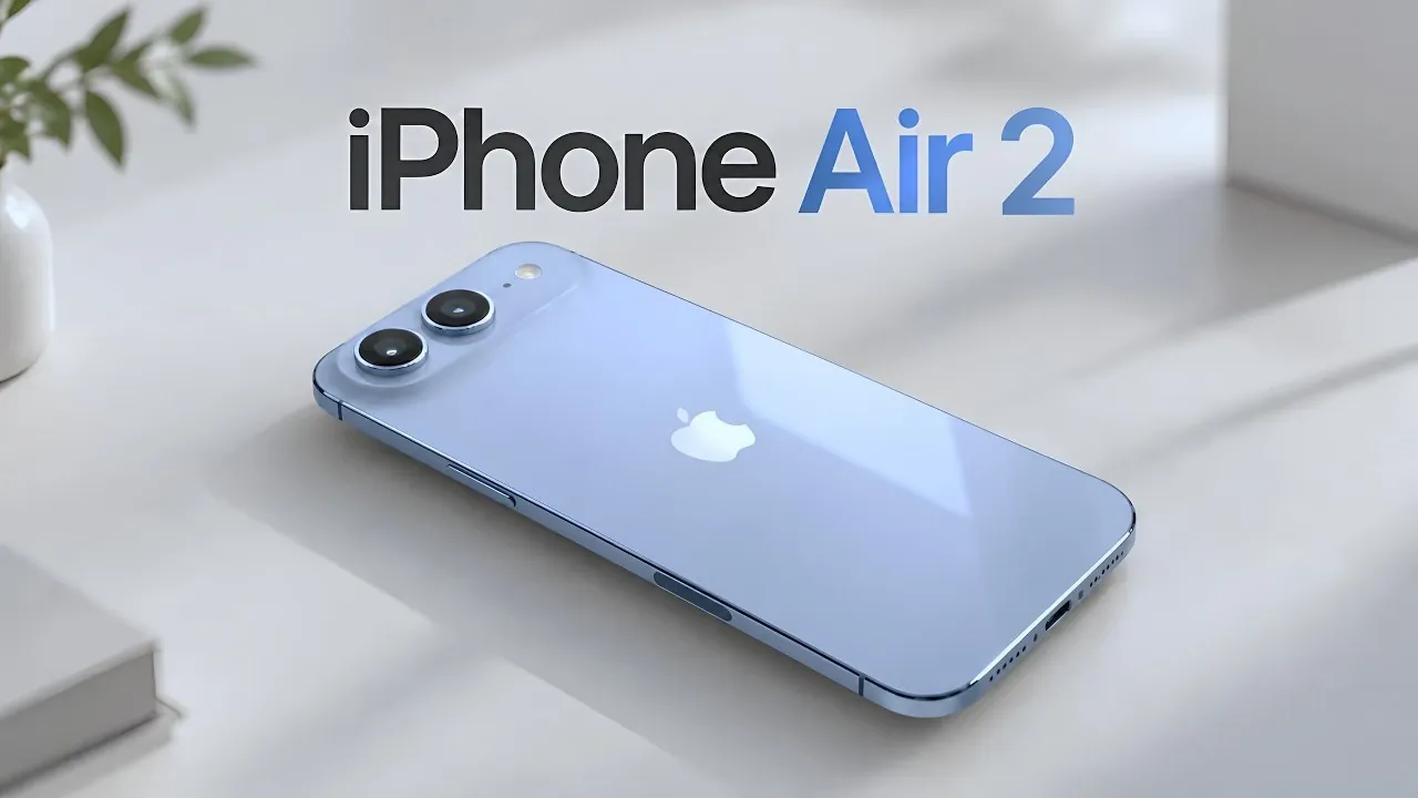 Side-by-side comparison of a standard iPhone and a thinner model.