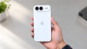 Side profile of a thin smartphone representing the rumored iPhone Air 2